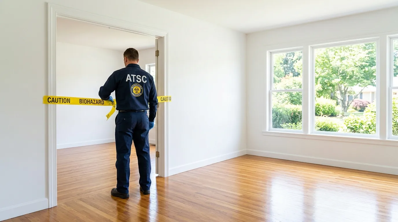 Certified biohazard cleanup crew performing Trauma Scene Cleanup in Dearborn